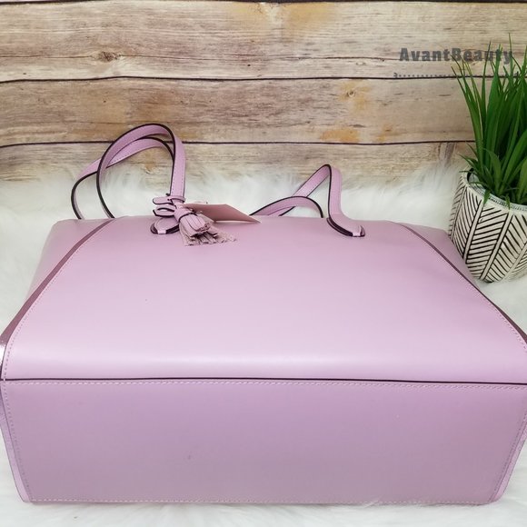 Kate Spade Kali Quartz Pink Large Tote Leather New - Picture 12 of 15